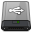 Grey USB W Icon 32x32 png